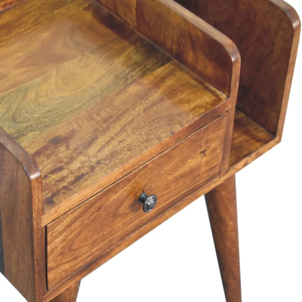 22" Chestnut Solid Wood One Drawer Nightstand Homeroots Bed & Bath
