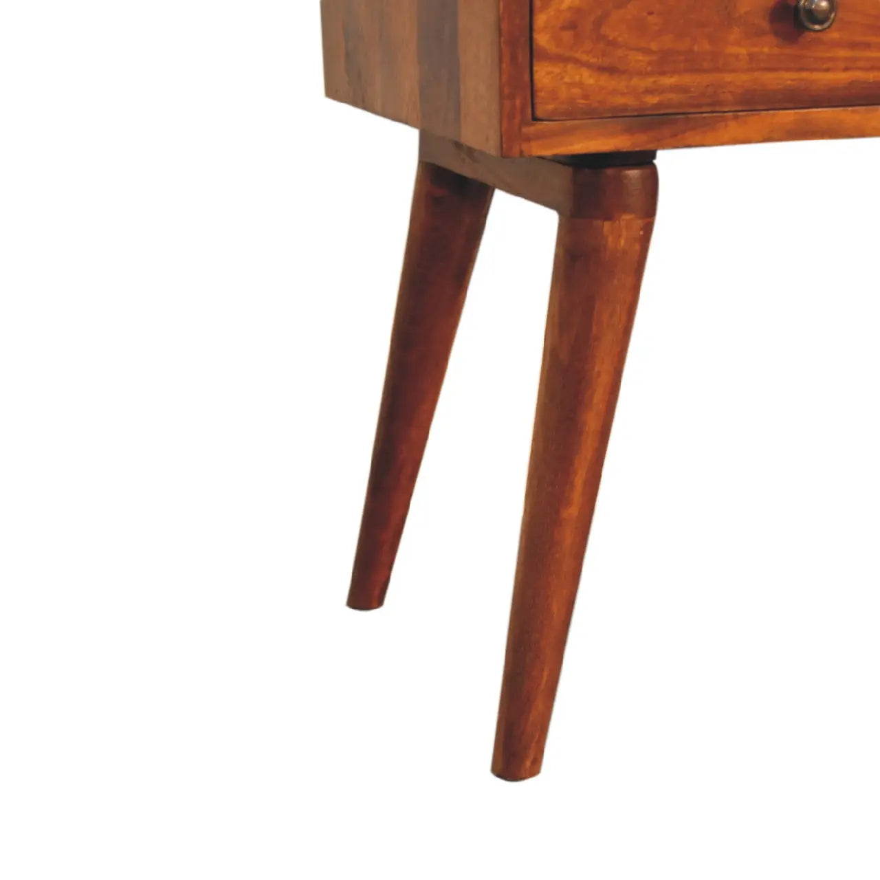 22" Chestnut Solid Wood One Drawer Nightstand Homeroots Bed & Bath