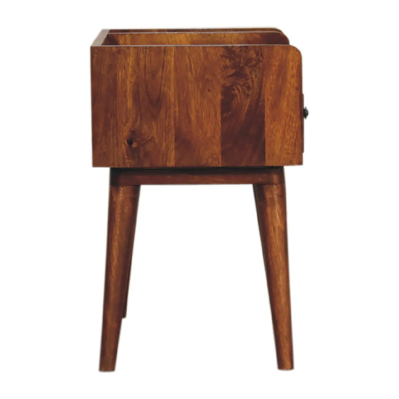 22" Chestnut Solid Wood One Drawer Nightstand Homeroots Bed & Bath