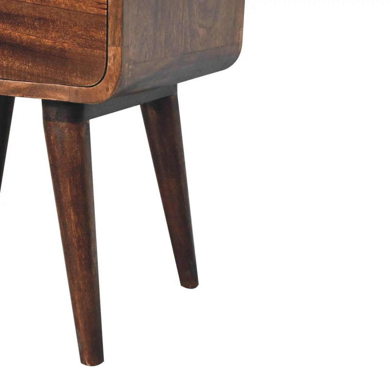 22" Chestnut Solid Wood Two Drawer Nightstand Homeroots Bed & Bath