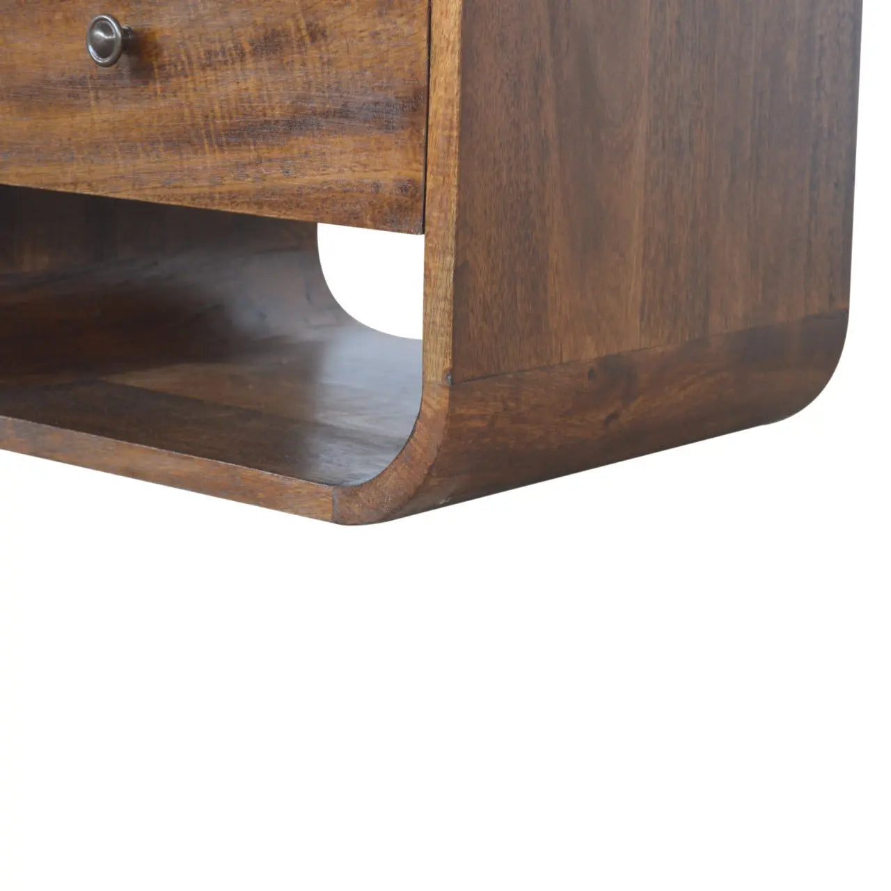 22" Chestnut Solid Wood Two Drawer Nightstand Homeroots Bed & Bath