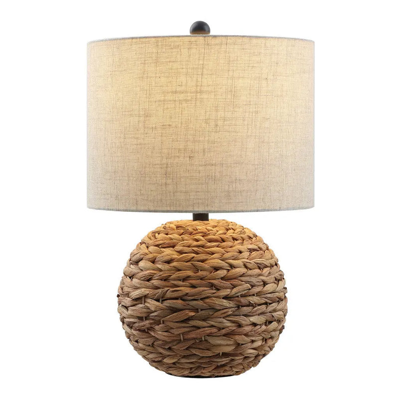 22" Clear Round Table Lamp LED With Drum Shade Homeroots Lighting