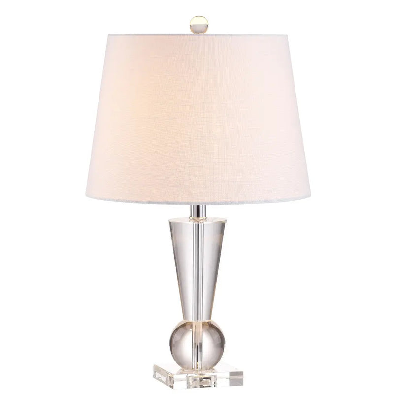 22" Clear Urn Table Lamp With Empire Shade Homeroots Lighting