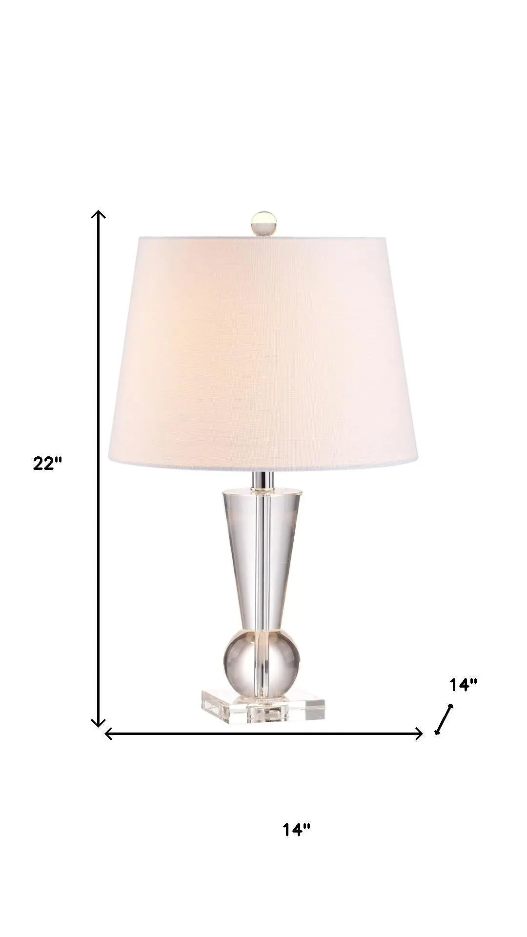 22" Clear Urn Table Lamp With Empire Shade Homeroots Lighting