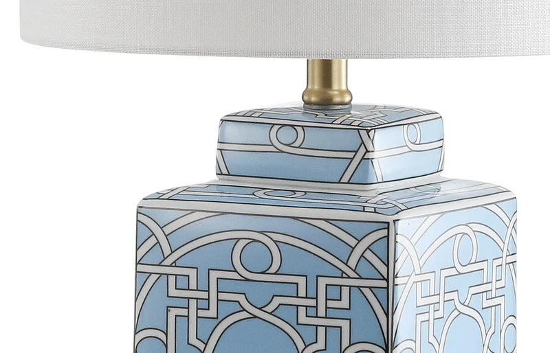 22" Gold Square Table Lamp With Drum Shade Homeroots Lighting