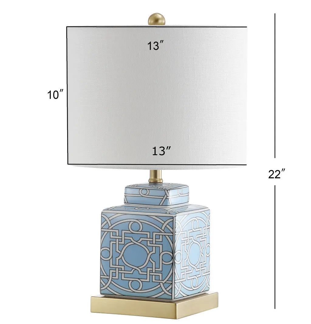 22" Gold Square Table Lamp With Drum Shade Homeroots Lighting