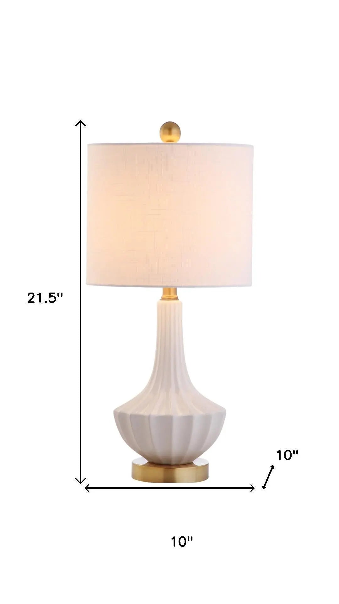 22" Gold Urn Table Lamp With Drum Shade Homeroots Lighting
