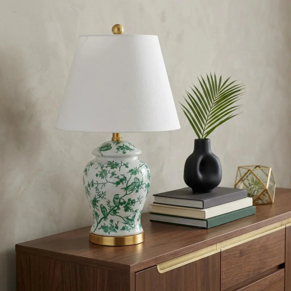 22" Gold Urn Table Lamp With Empire Shade Homeroots Lighting