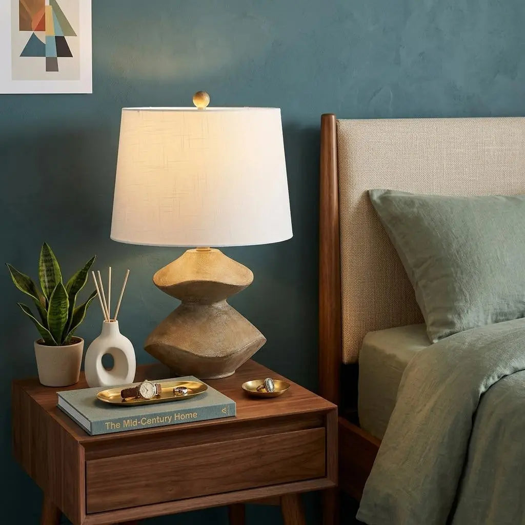 22" Golden Brown Novelty Table Lamp With Empire Shade Homeroots Lighting