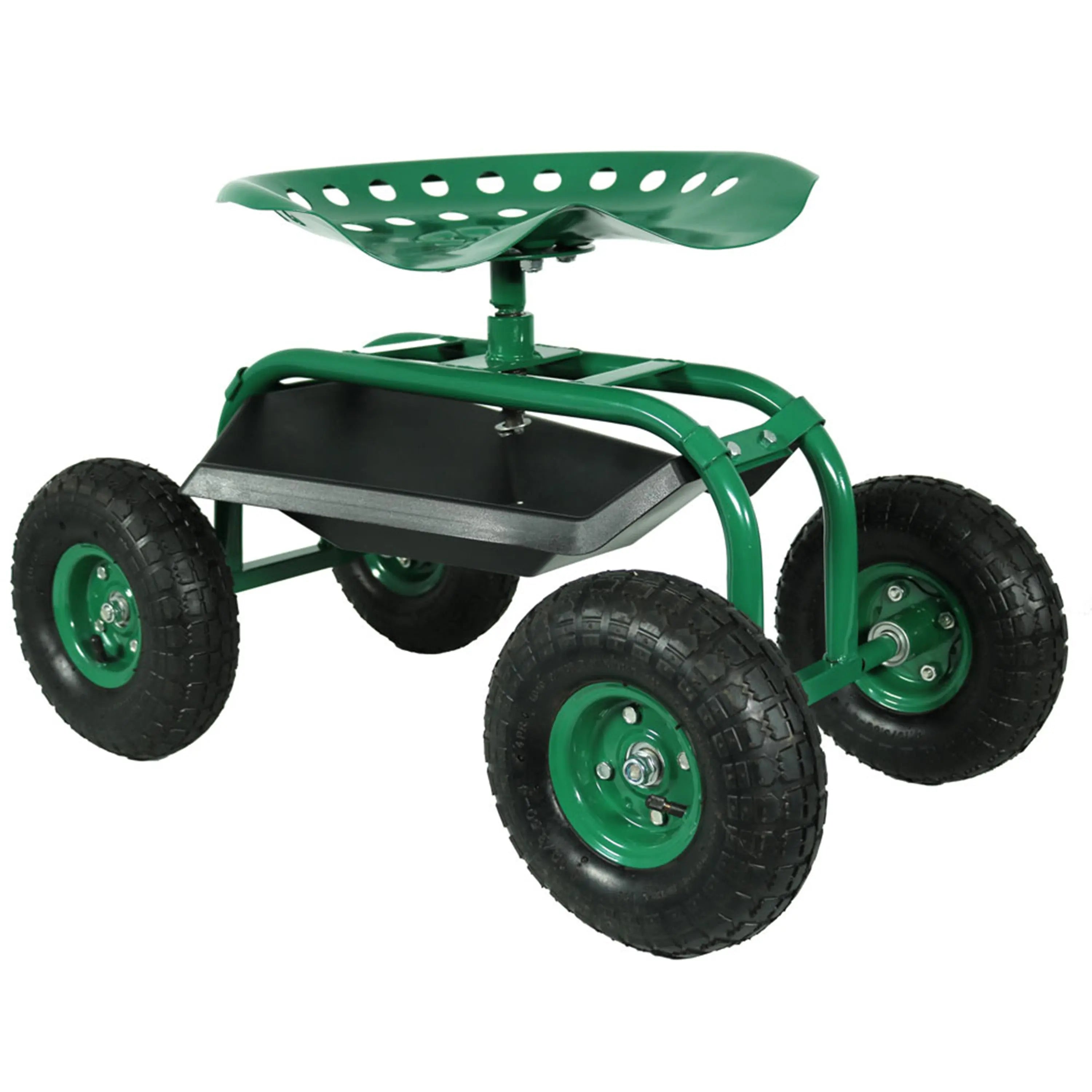 22" Green Steel Garden Stool Homeroots Outdoor