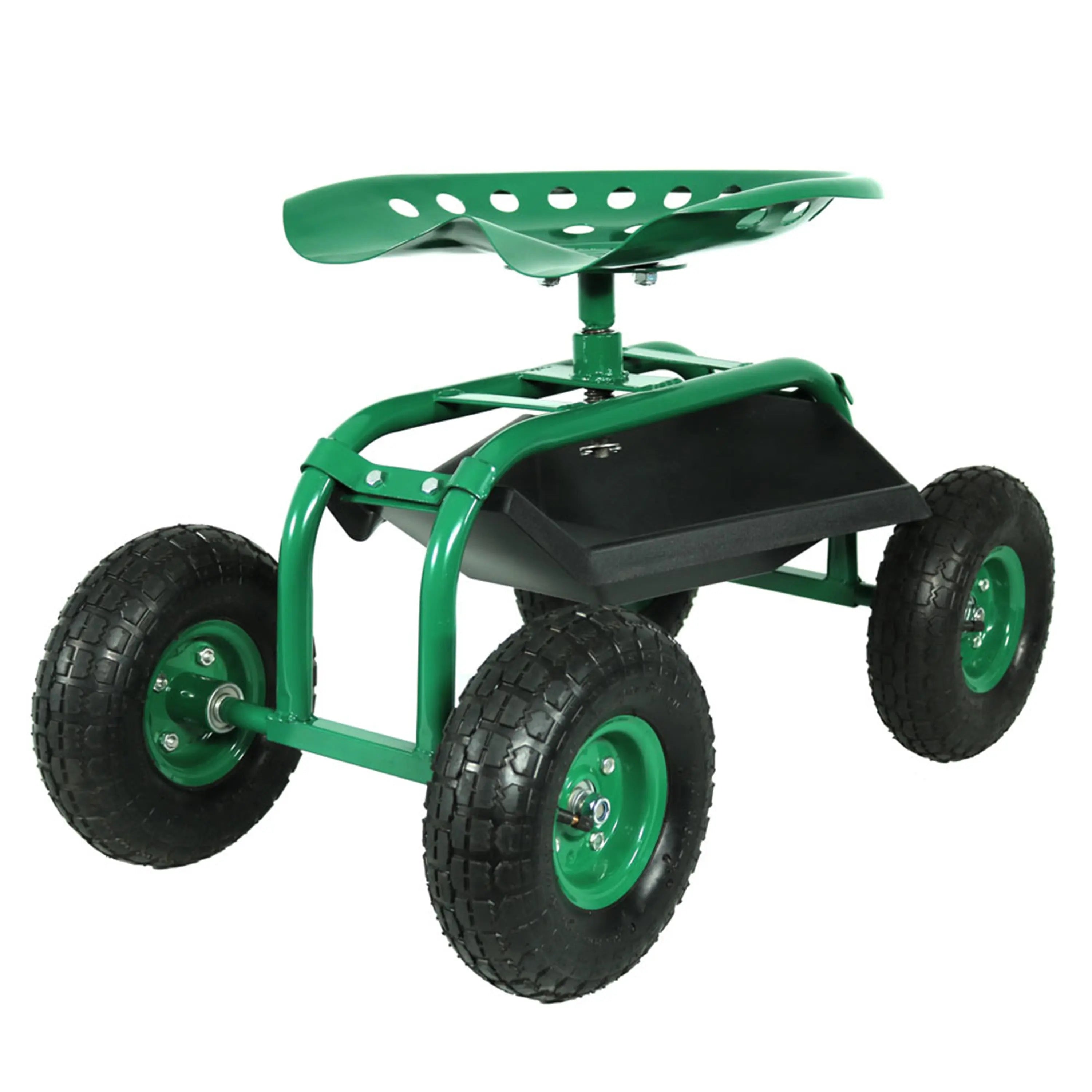 22" Green Steel Garden Stool Homeroots Outdoor