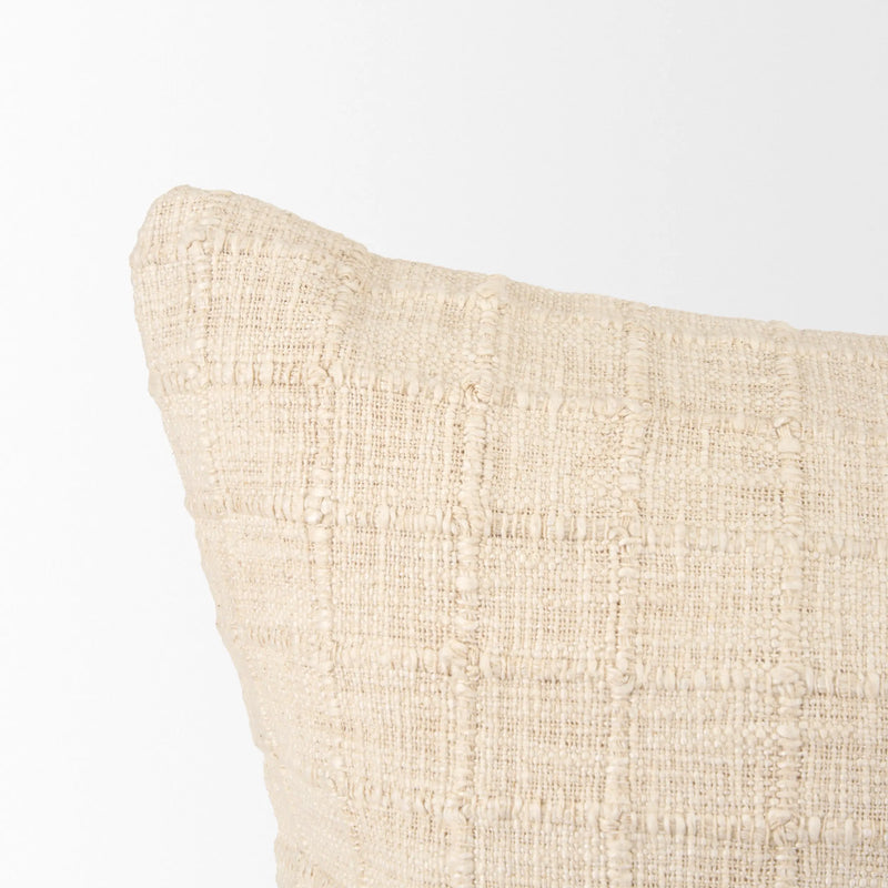 22" Ivory Cotton Blend Throw Pillow Cover Homeroots Home Decor
