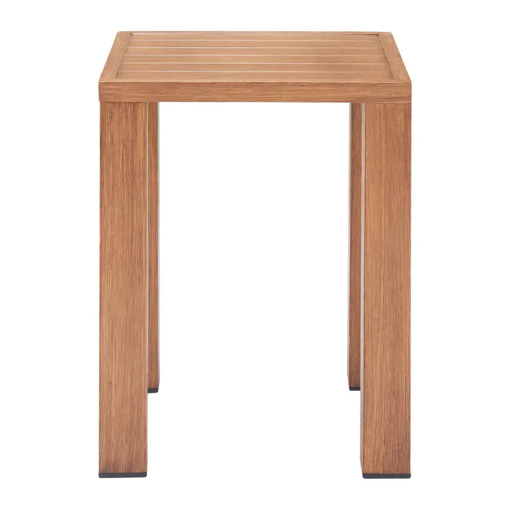 22" Natural Aluminum Square End Table Homeroots Living Room