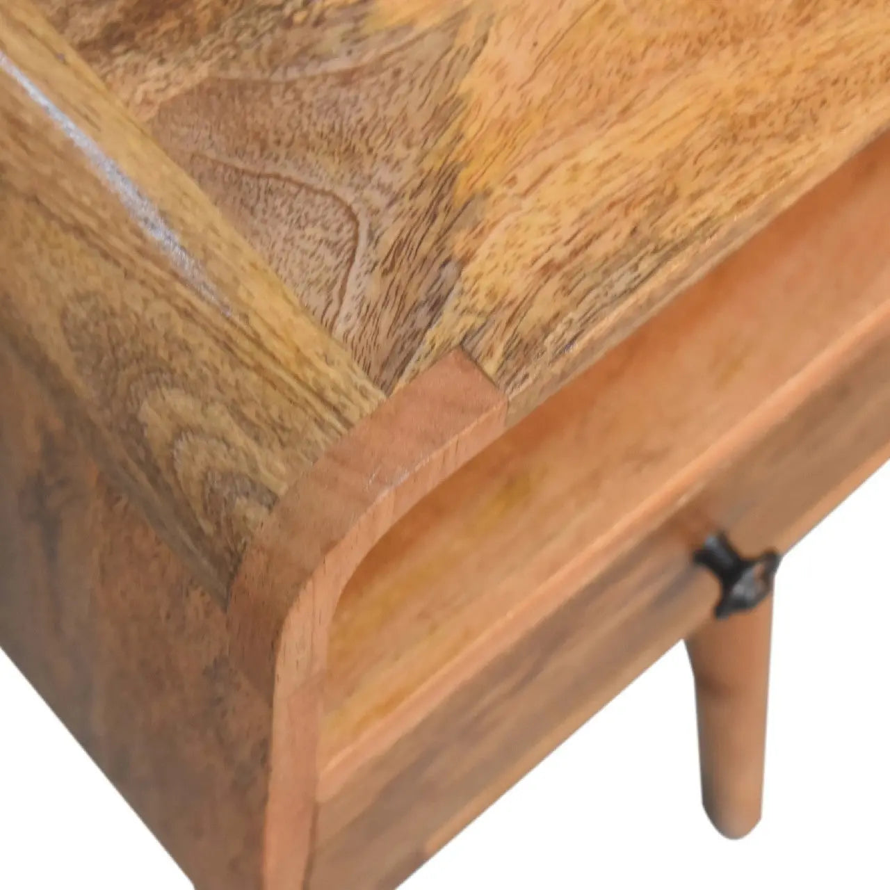 22" Oak Solid Wood Square One Drawer Nightstand Homeroots Bed & Bath