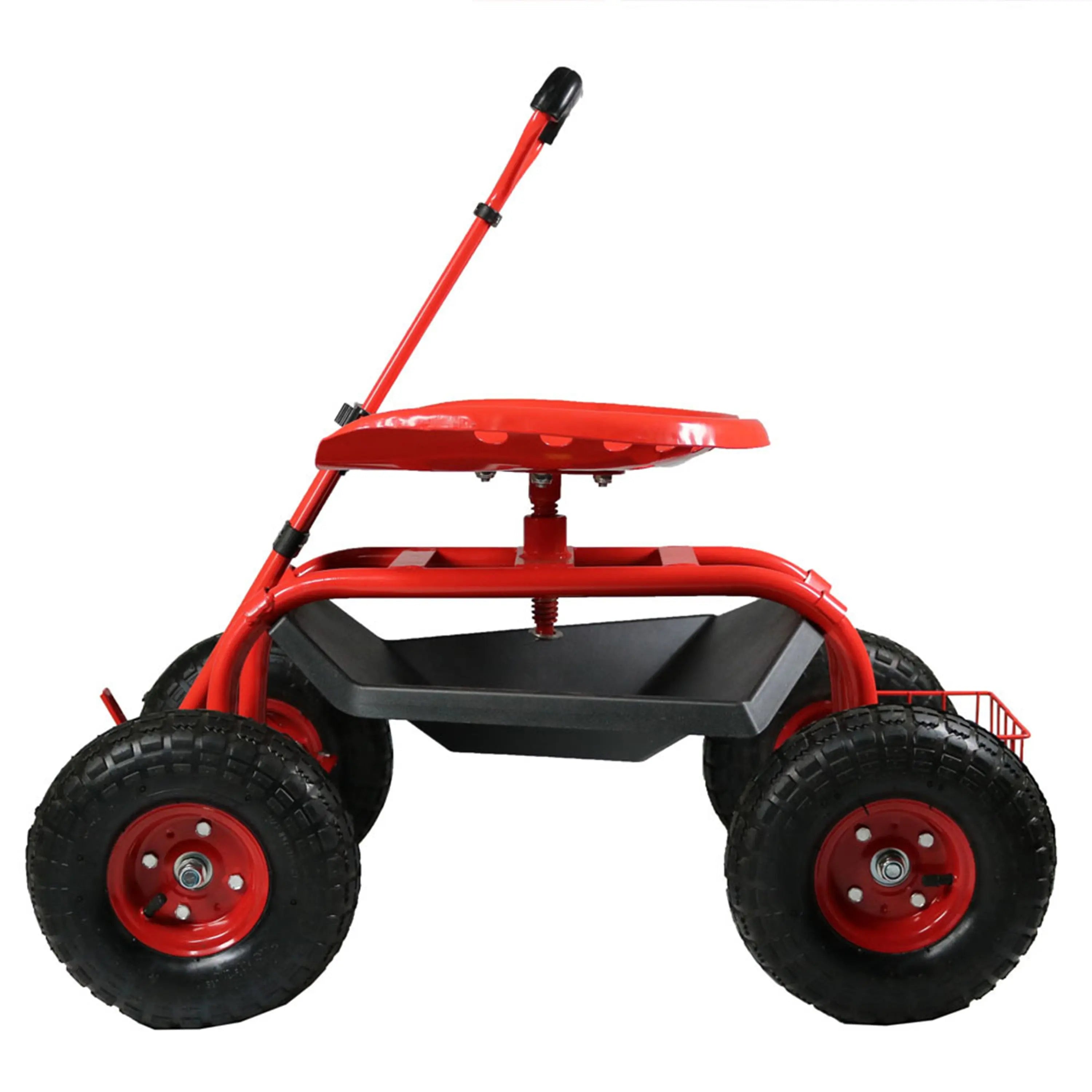 22" Red Steel Garden Stool Homeroots Outdoor