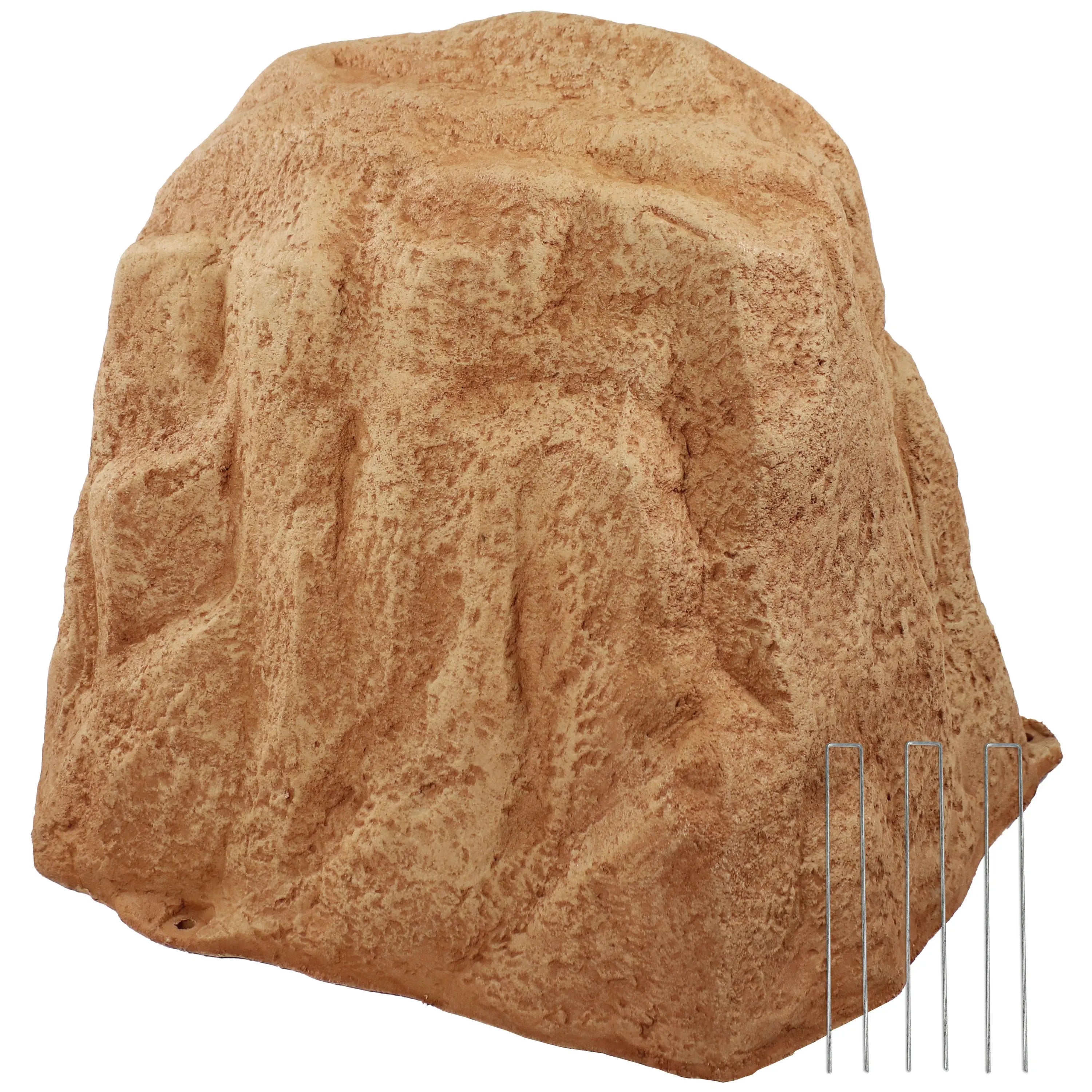 22" Sand Polyresin Faux Rock Homeroots Outdoor