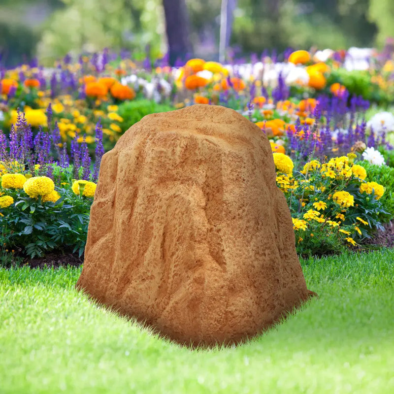 22" Sand Polyresin Faux Rock Homeroots Outdoor