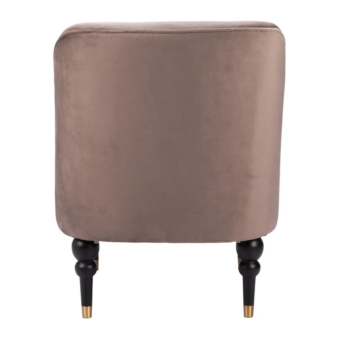22" Taupe And Black And Gold Velvet And Upholstered Side Chair Homeroots Living Room