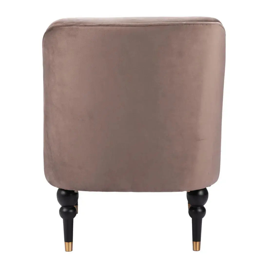 22" Taupe And Black And Gold Velvet And Upholstered Side Chair Homeroots Living Room