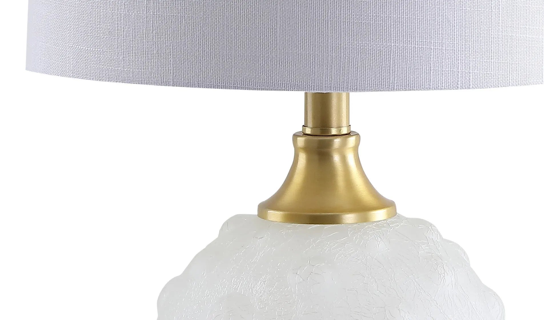 22" White And Gold Globe Table Lamp With Drum Shade Homeroots Lighting