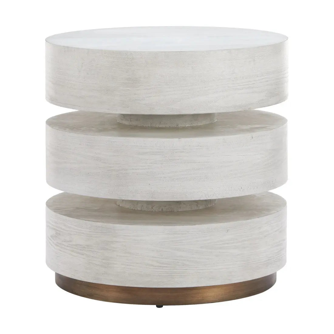 22" White Wood Free Form Pedestal End Table Homeroots Living Room