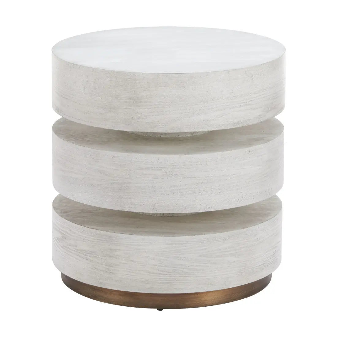 22" White Wood Free Form Pedestal End Table Homeroots Living Room
