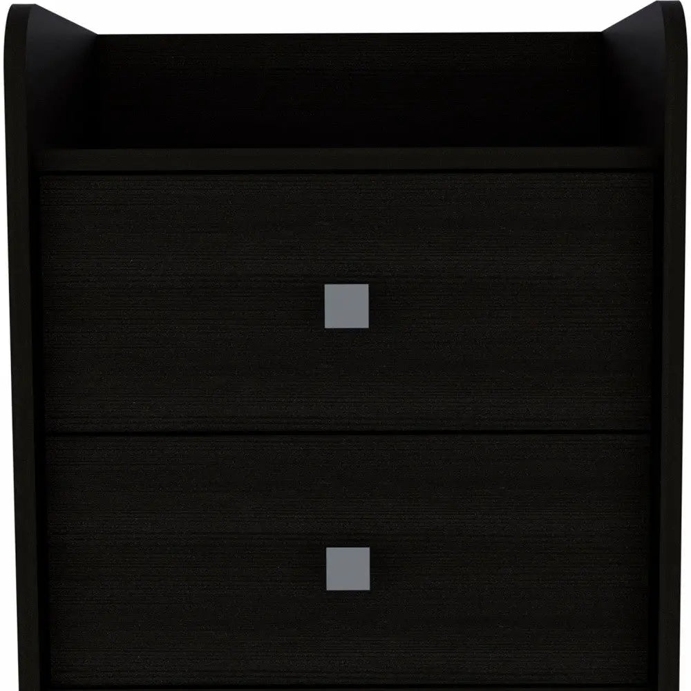 22" Wood Two Drawer Nightstand Homeroots Bed & Bath