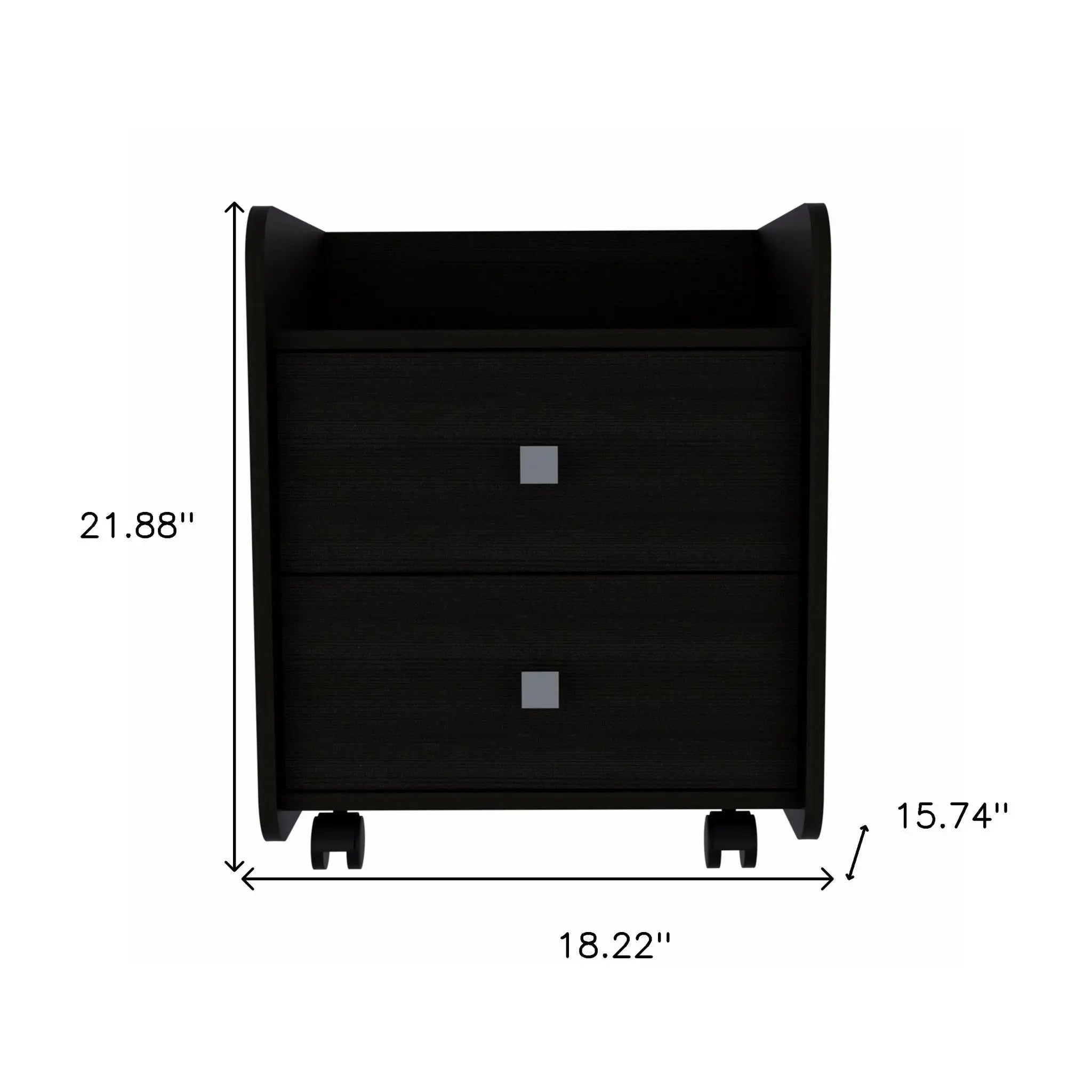 22" Wood Two Drawer Nightstand Homeroots Bed & Bath