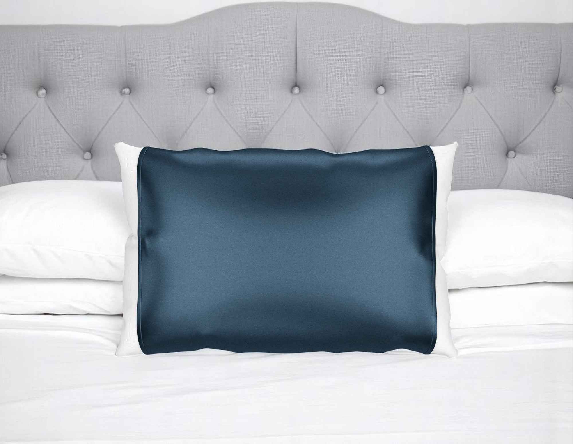 Blue Silk Open Ended Pillowcase