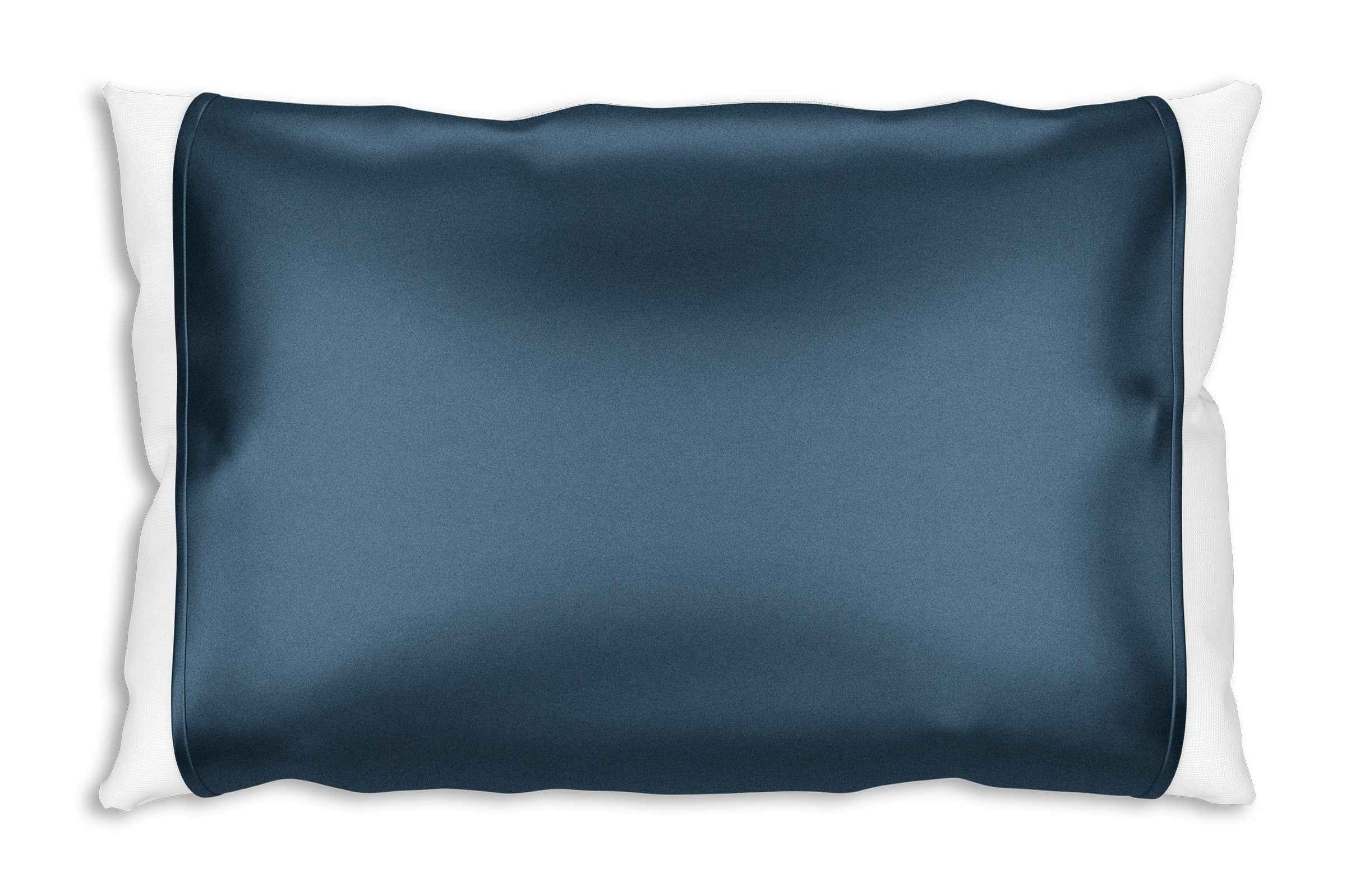 Blue Silk Open Ended Pillowcase