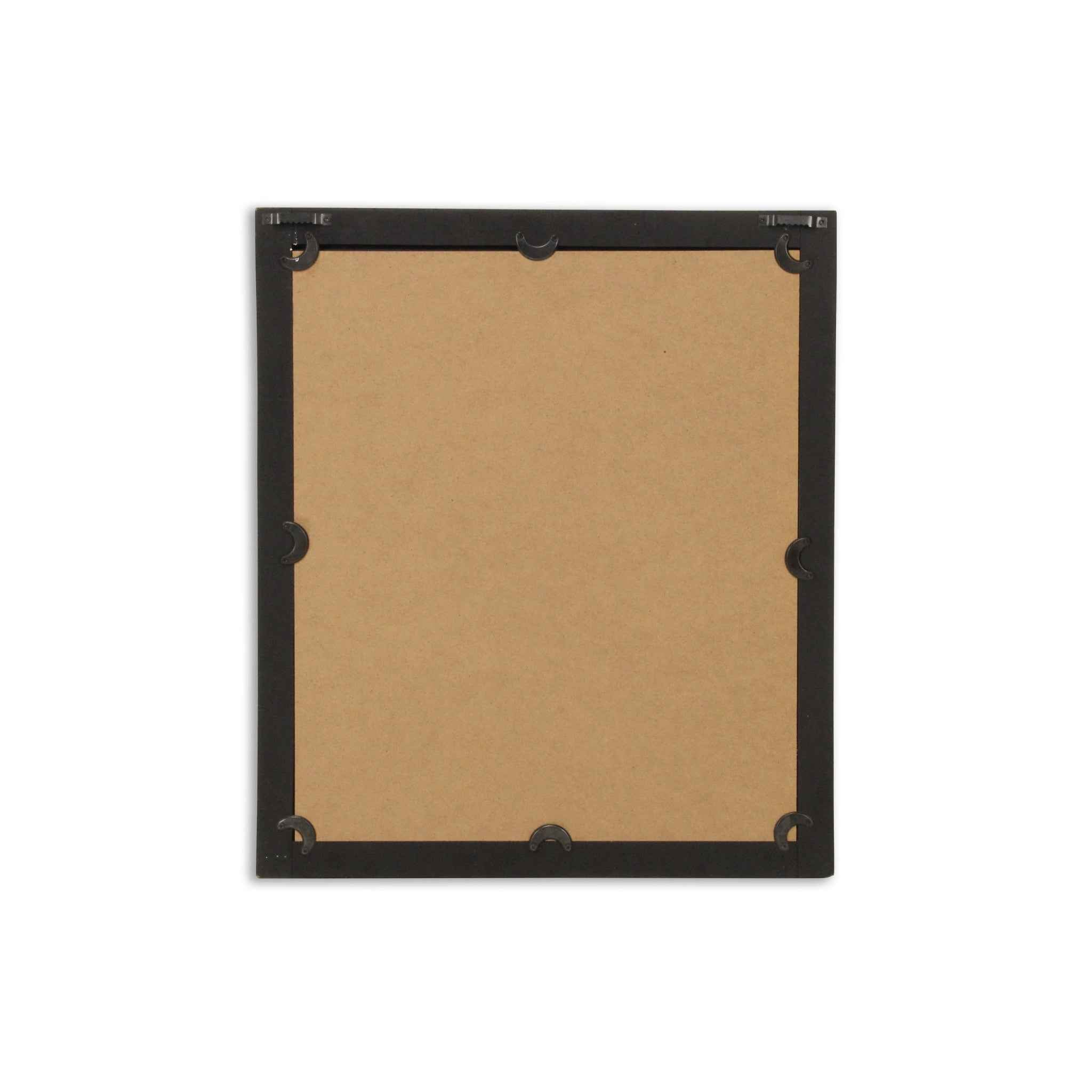 20" Black Solid Wood Accent Mirror