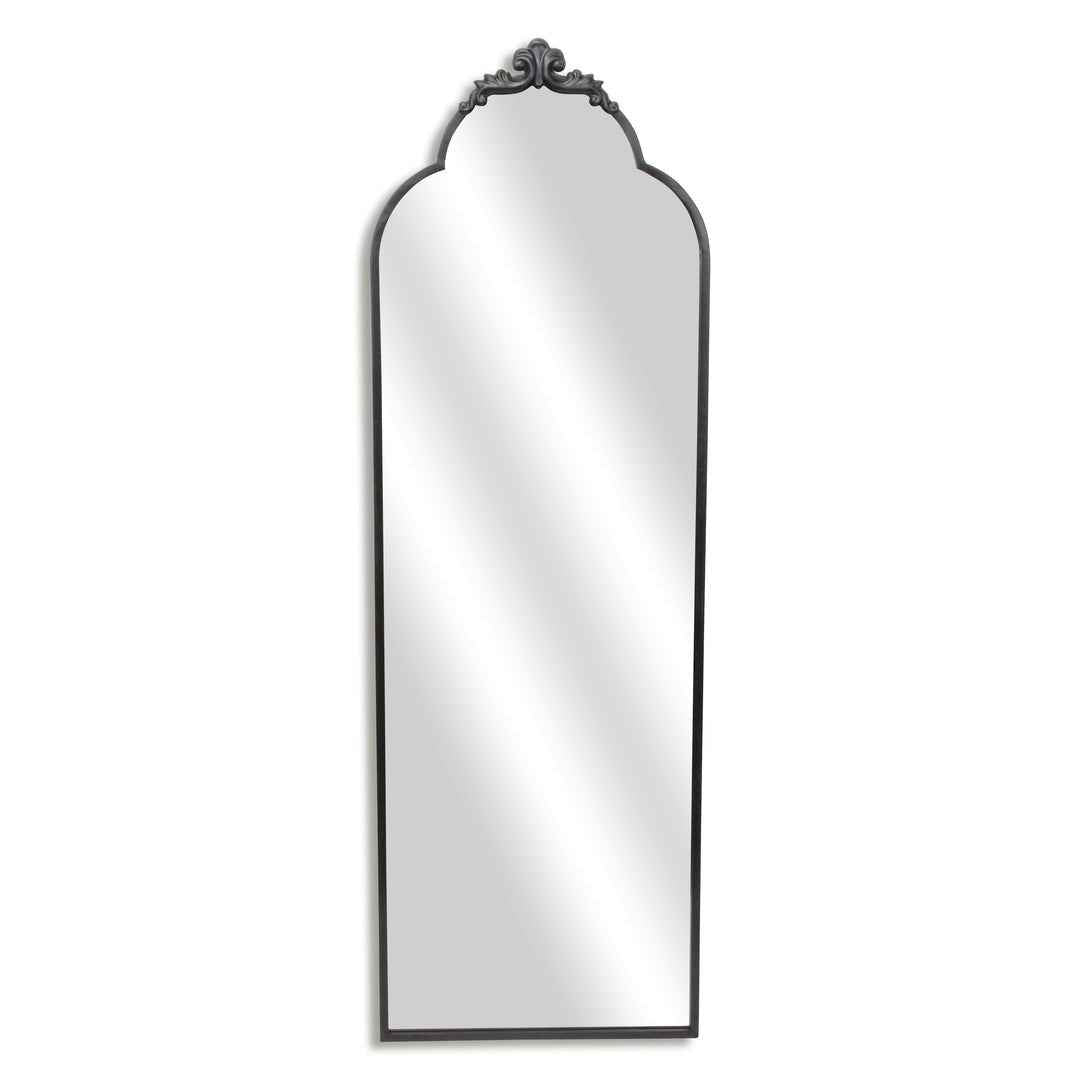 65" Black Metal Arch Full Length Hanging Mirror
