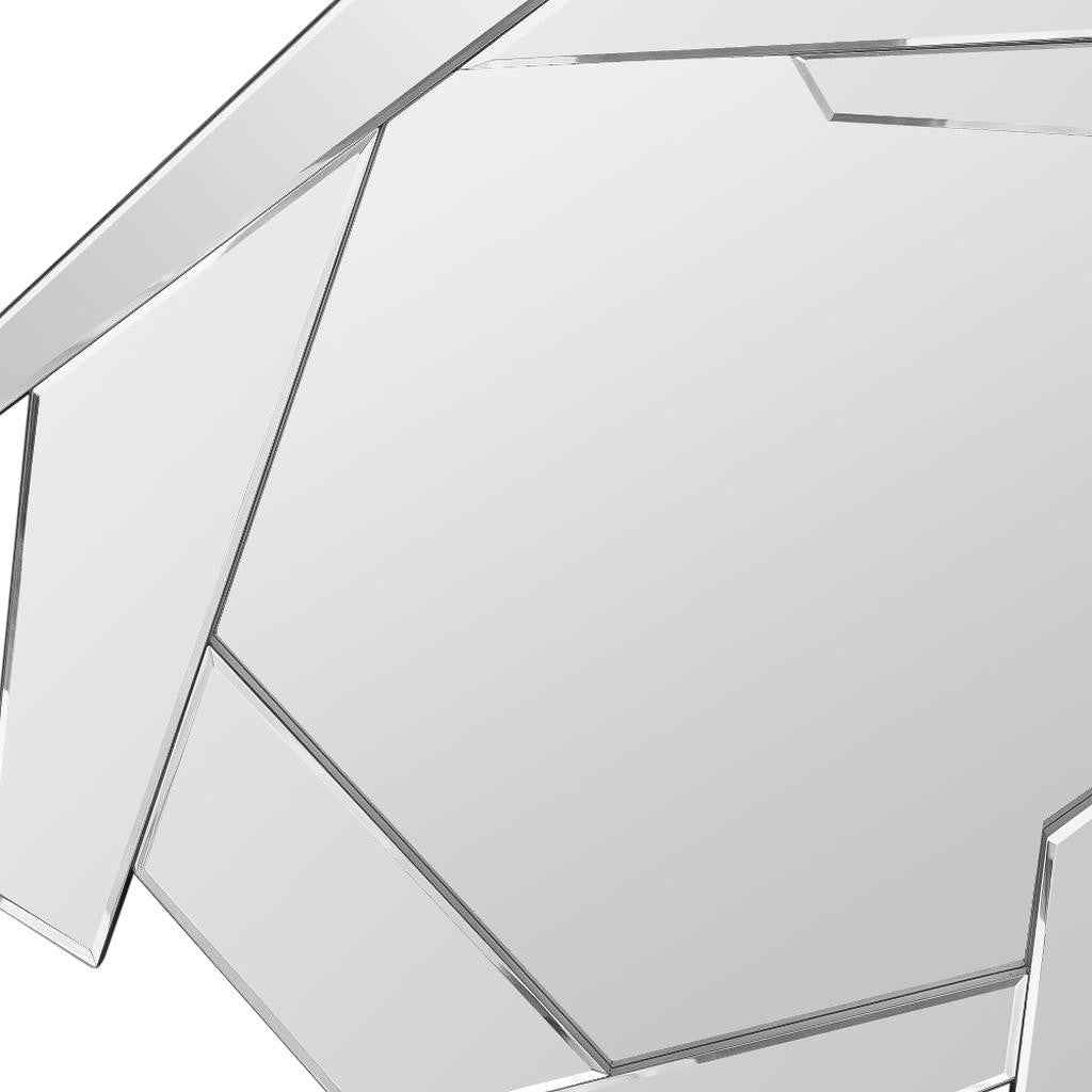 37" Silver Abstract Frameless Accent Mirror