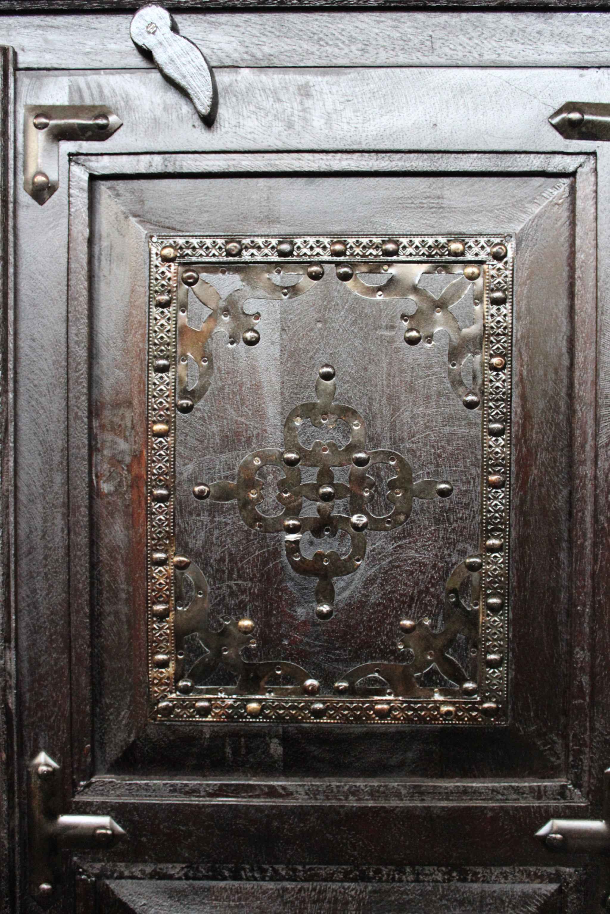 72" Dark Brown Solid Wood Pantry Or Storage Closet