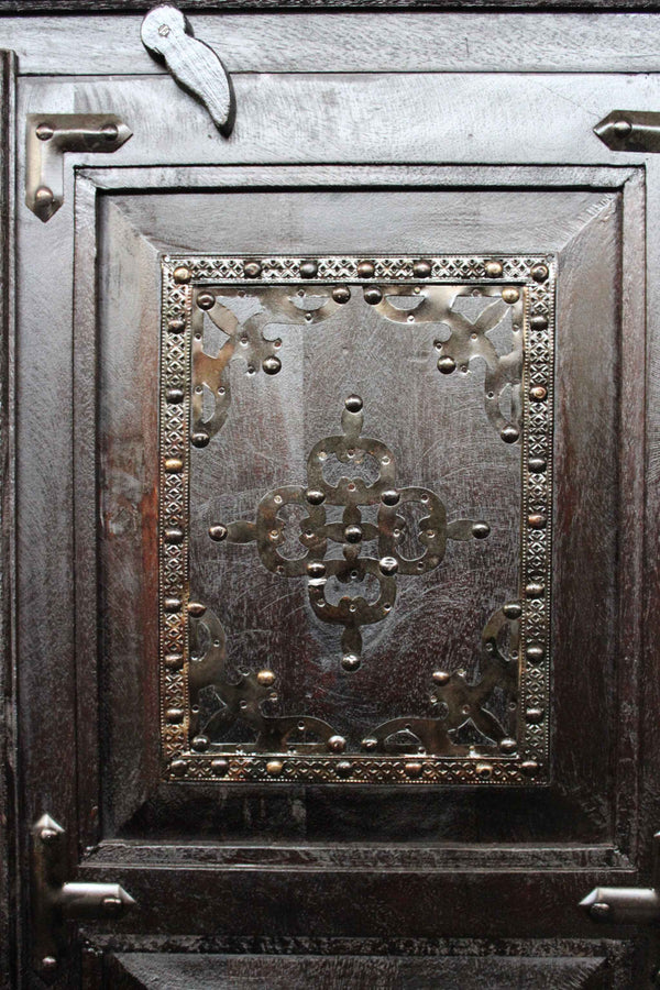 72" Dark Brown Solid Wood Pantry Or Storage Closet