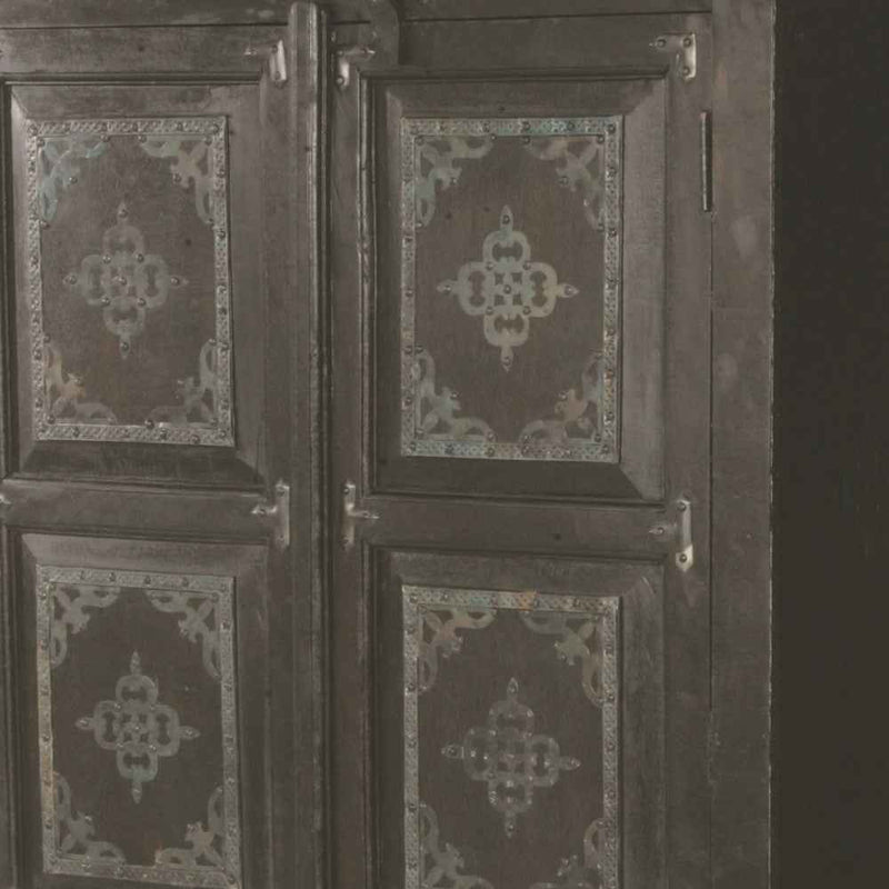 72" Dark Brown Solid Wood Pantry Or Storage Closet