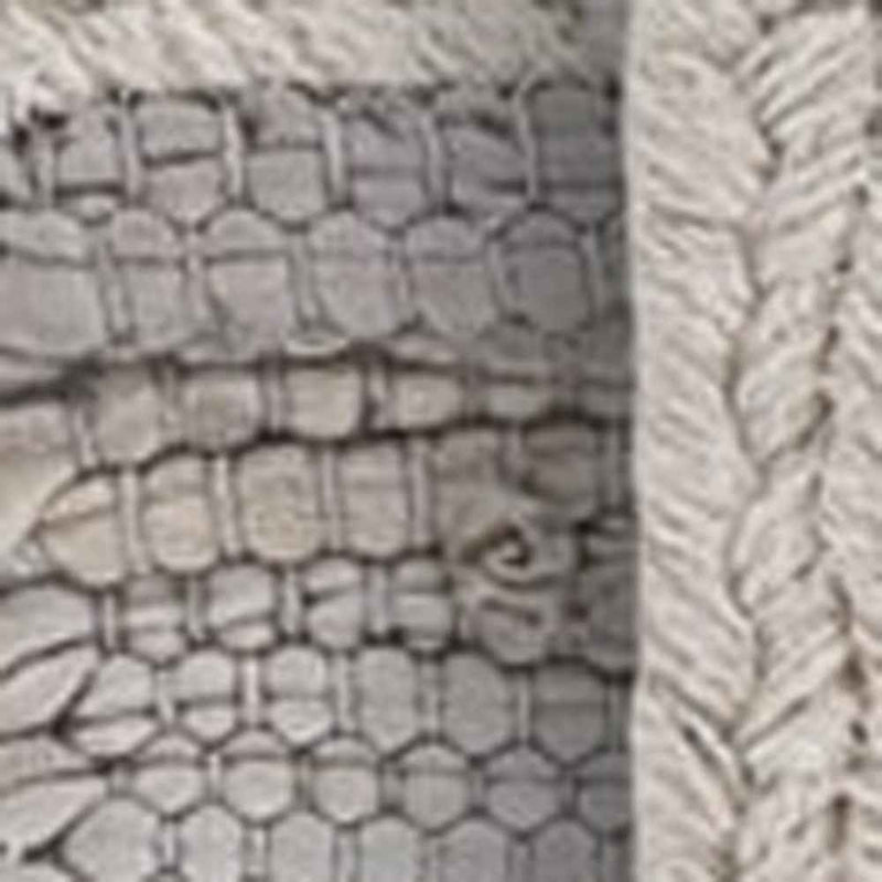 19" Set of Four Gray And Natural Cotton Placemats