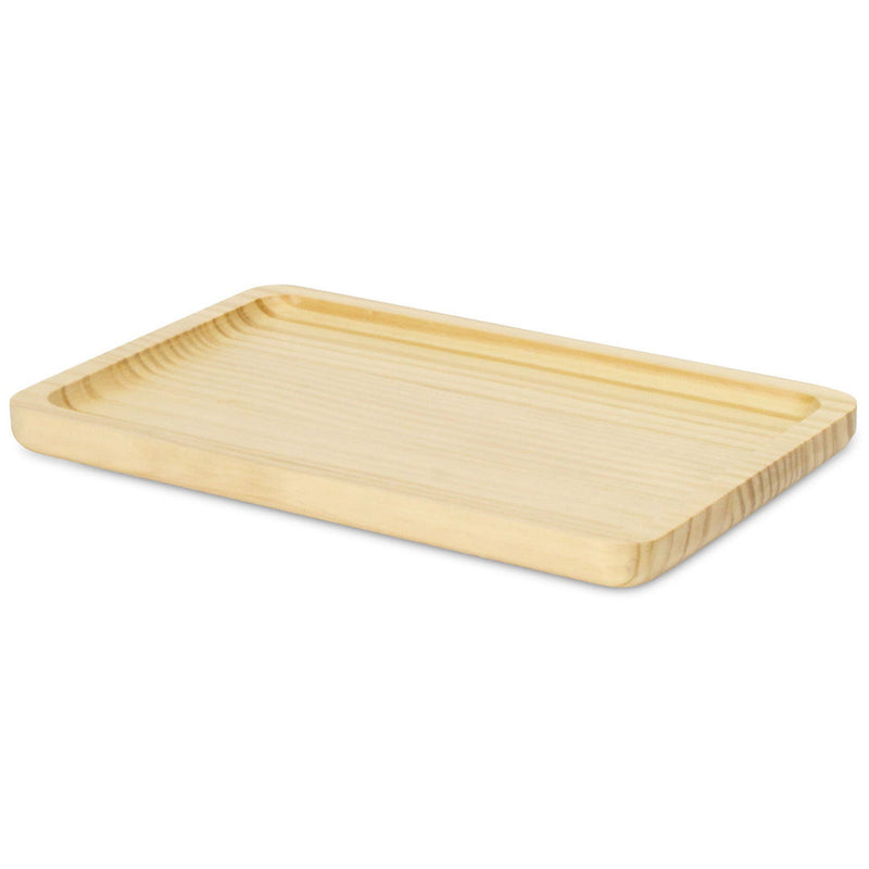 12" Natural Solid Wood Handmade Vanity Tray - Kitchen & Dining
