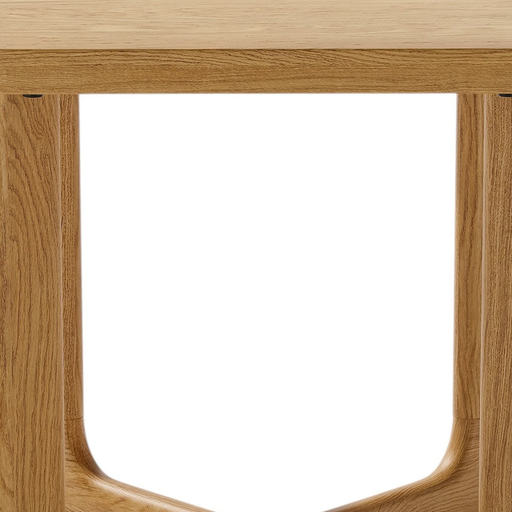 24" Natural Solid Wood Square Cross Legs End Table - Living Room