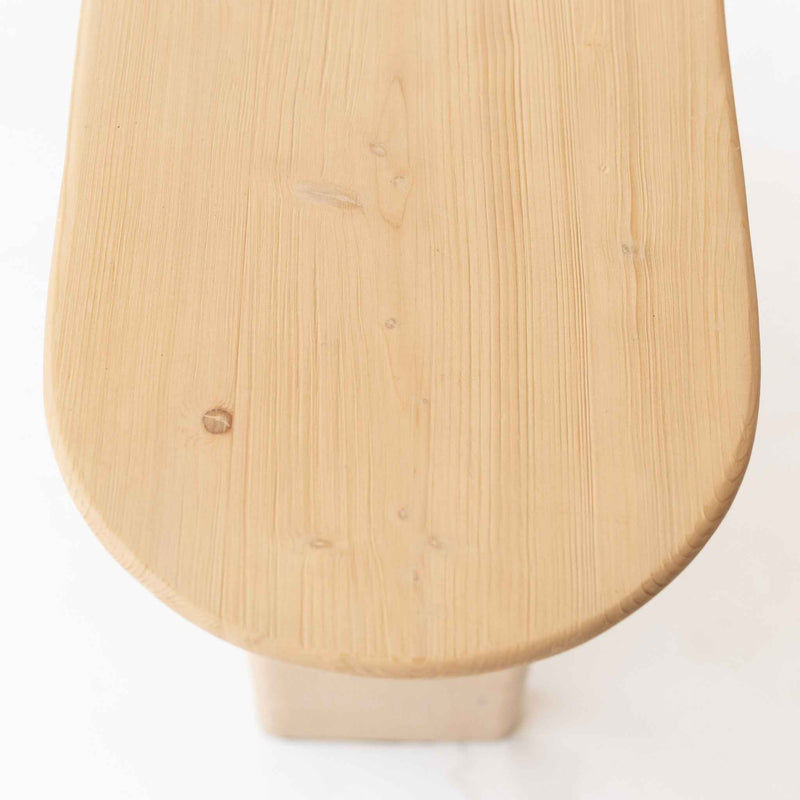 60" Natural Solid Wood Oval Console Table