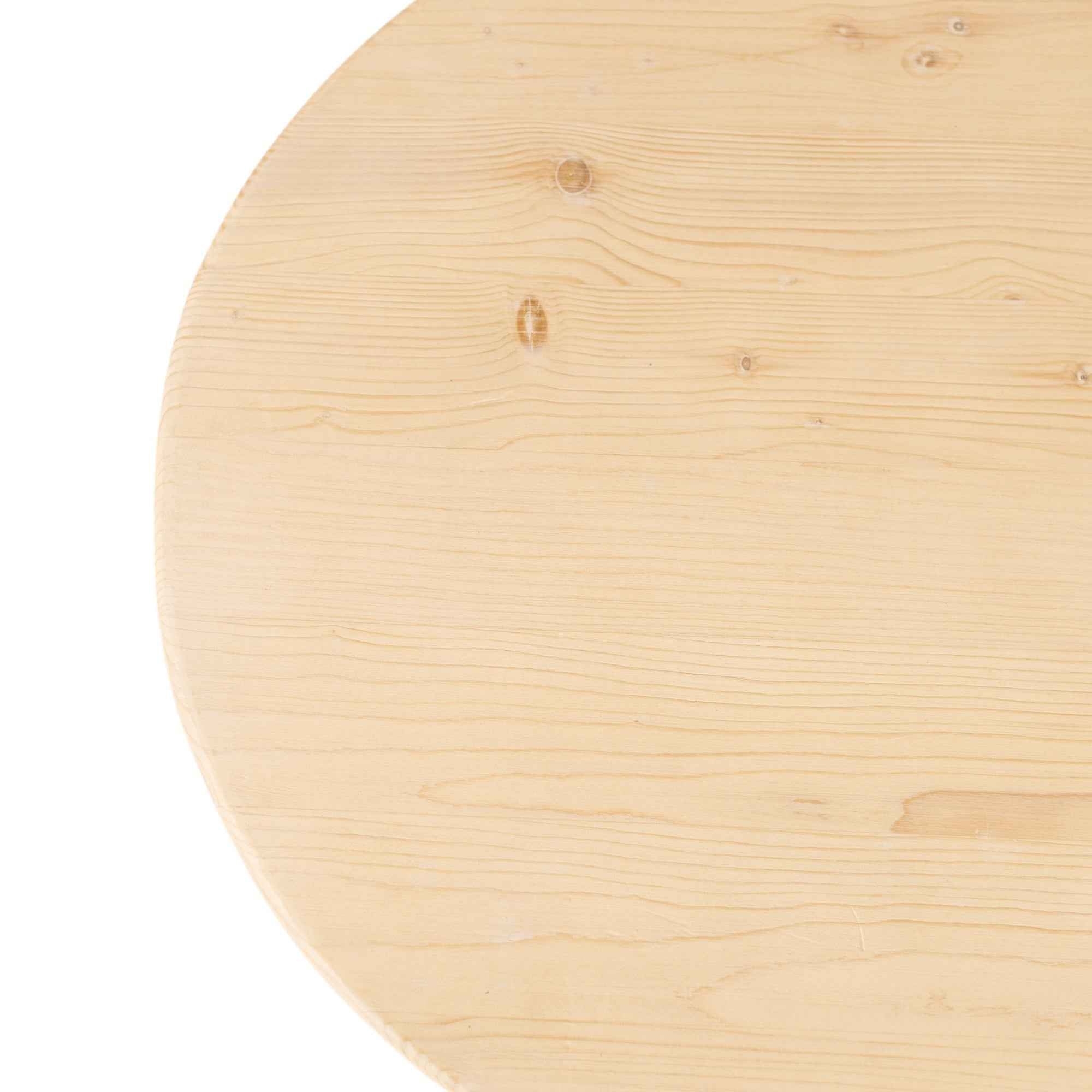 54" Natural Solid Wood Oval Solid Coffee Table