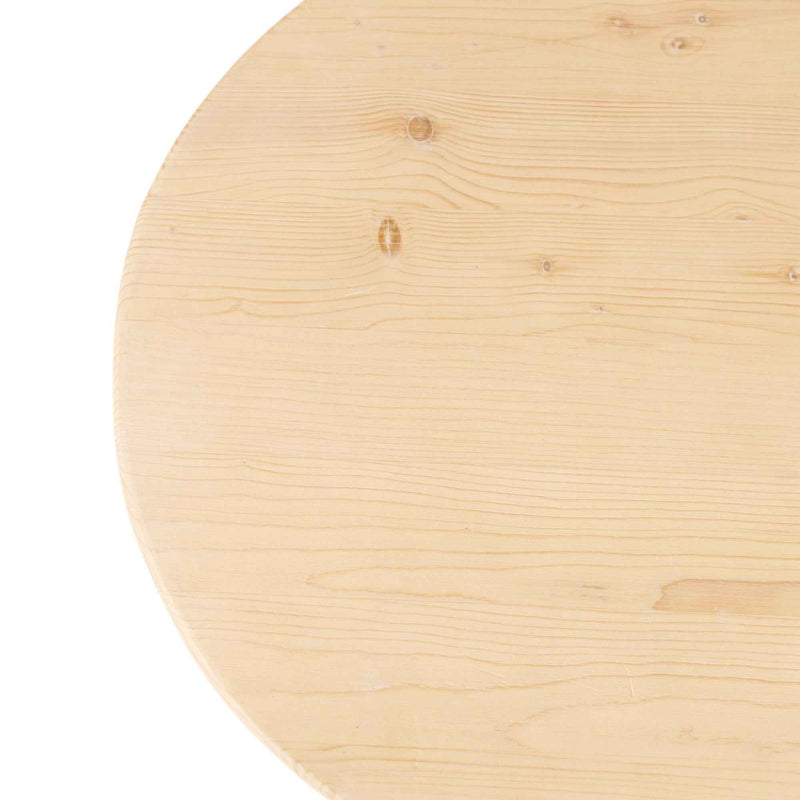 54" Natural Solid Wood Oval Solid Coffee Table