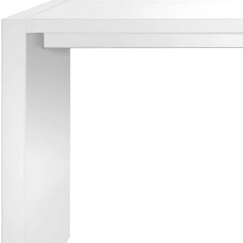 60" White Wood Rectangular Bar Table