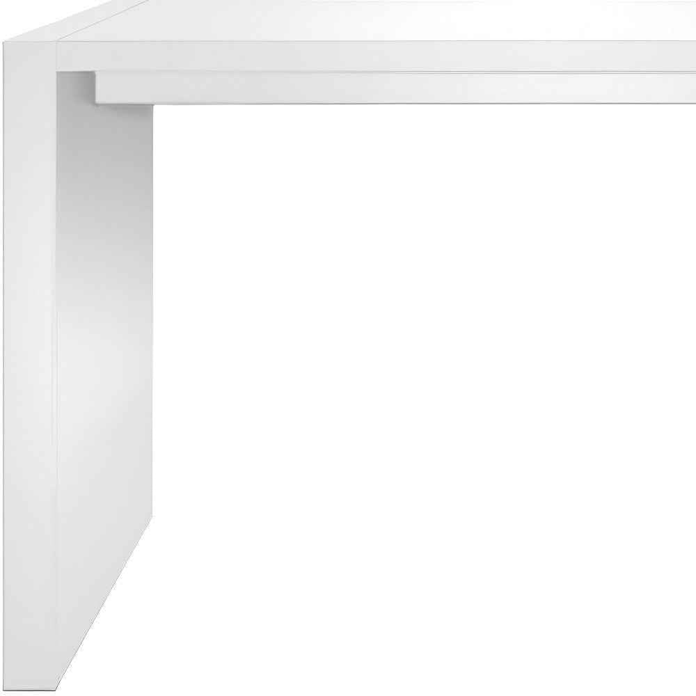 60" White Wood Rectangular Bar Table