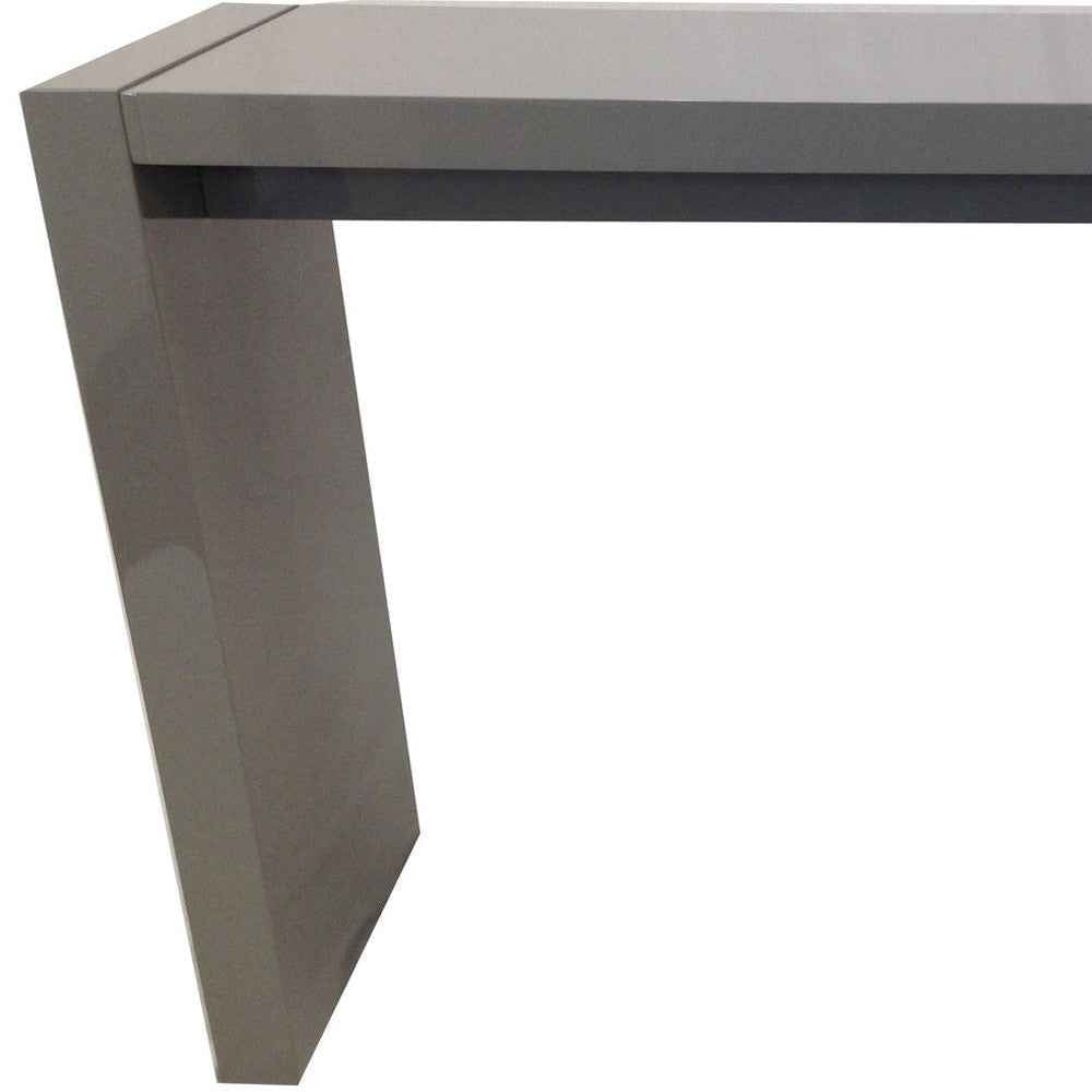 60" Gray Rectangular Wood Bar Table