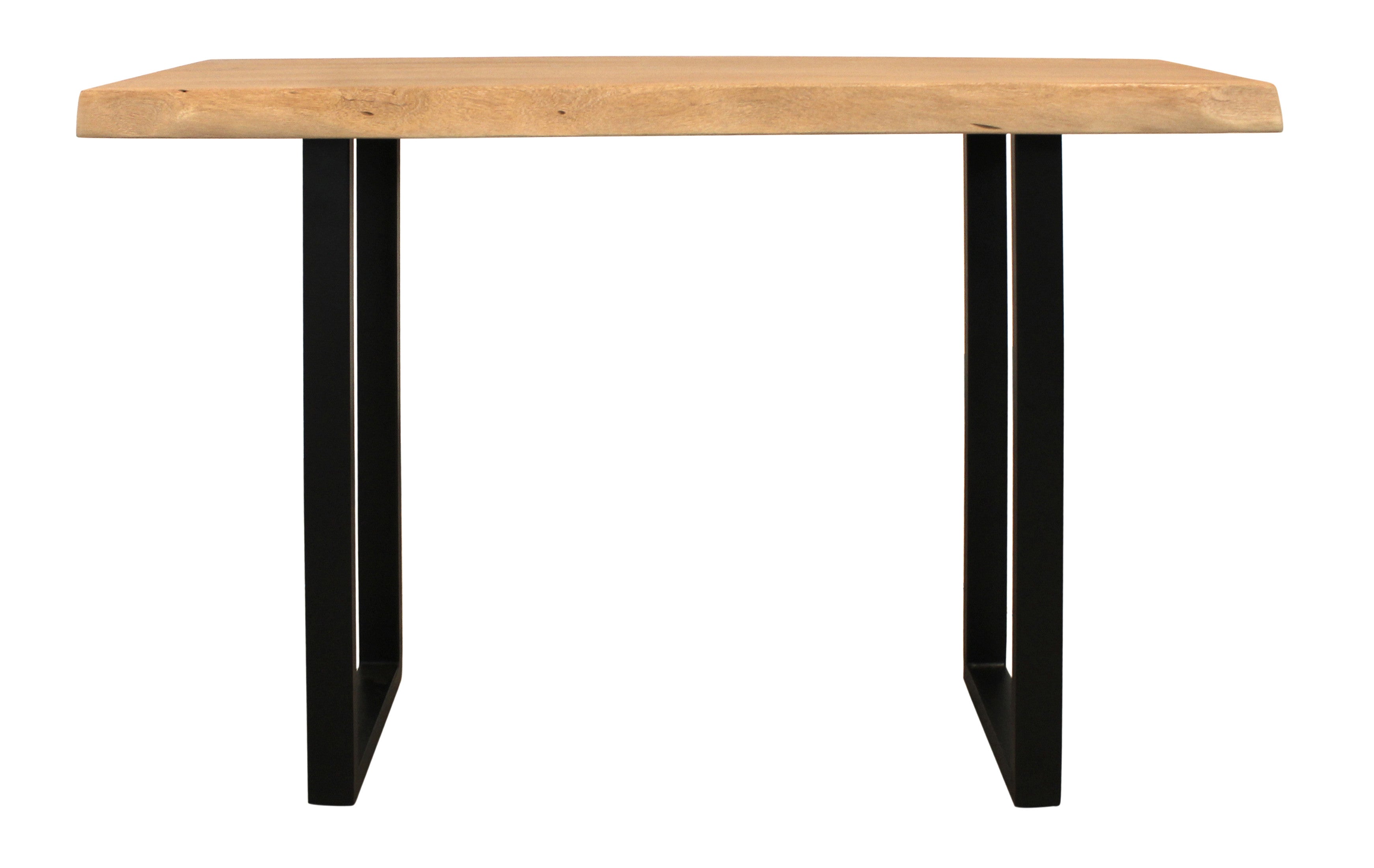 47" Natural and Black Solid Wood and Metal Live Edge Console Table - Living Room