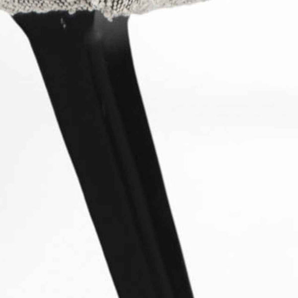 32" Gray and Black Tufted Boucle Lounge Chair