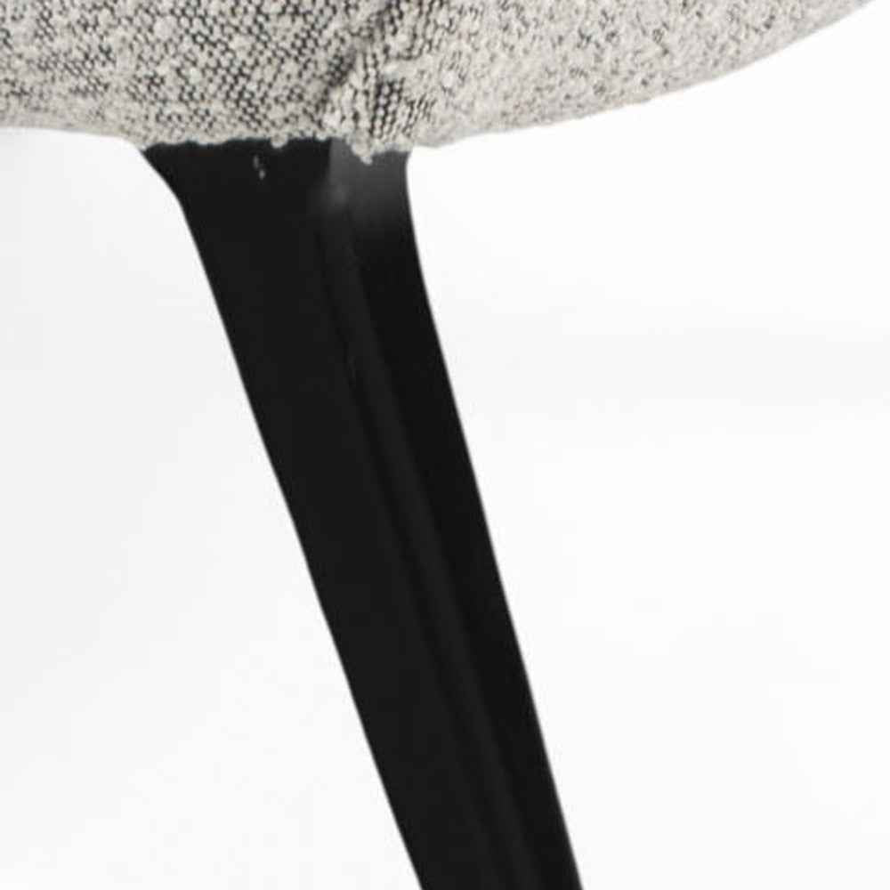 32" Gray and Black Tufted Boucle Lounge Chair