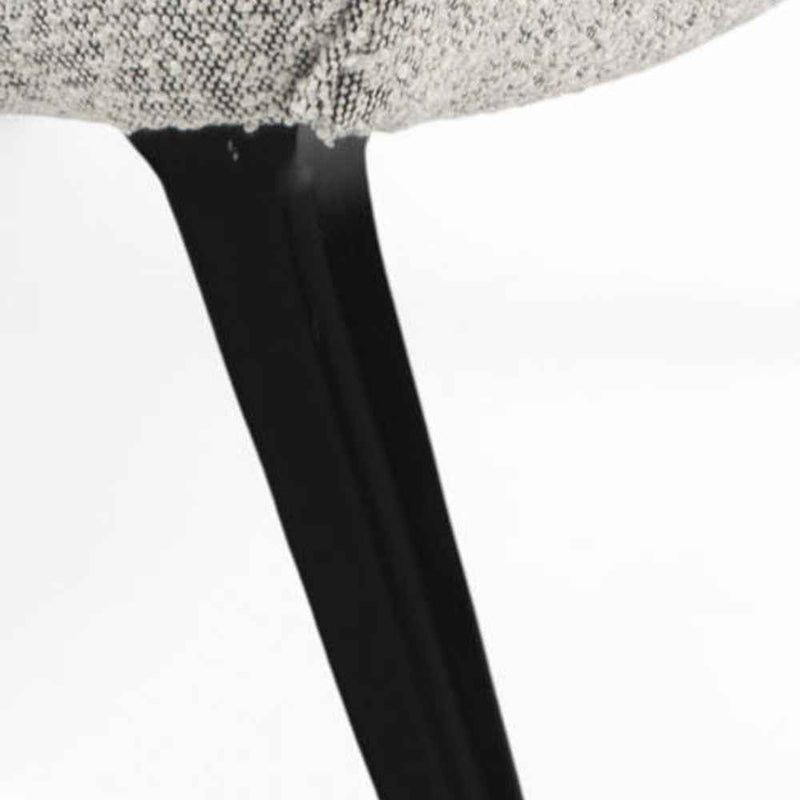 32" Gray and Black Tufted Boucle Lounge Chair