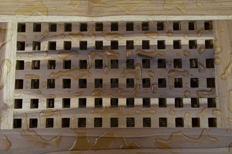 24" Brown Solid Wood Laundry Hamper With Lid